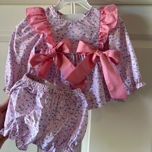 Butterfly bow diaper set